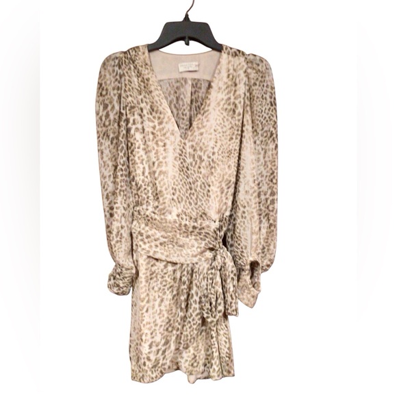 Dress forum animal print wrap dress size medium - Picture 1 of 5